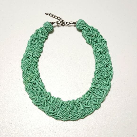 Necklace Seafoam Green Chunky Bead Necklace Lobster Claw Clasp Adjustable - Picture 1 of 8